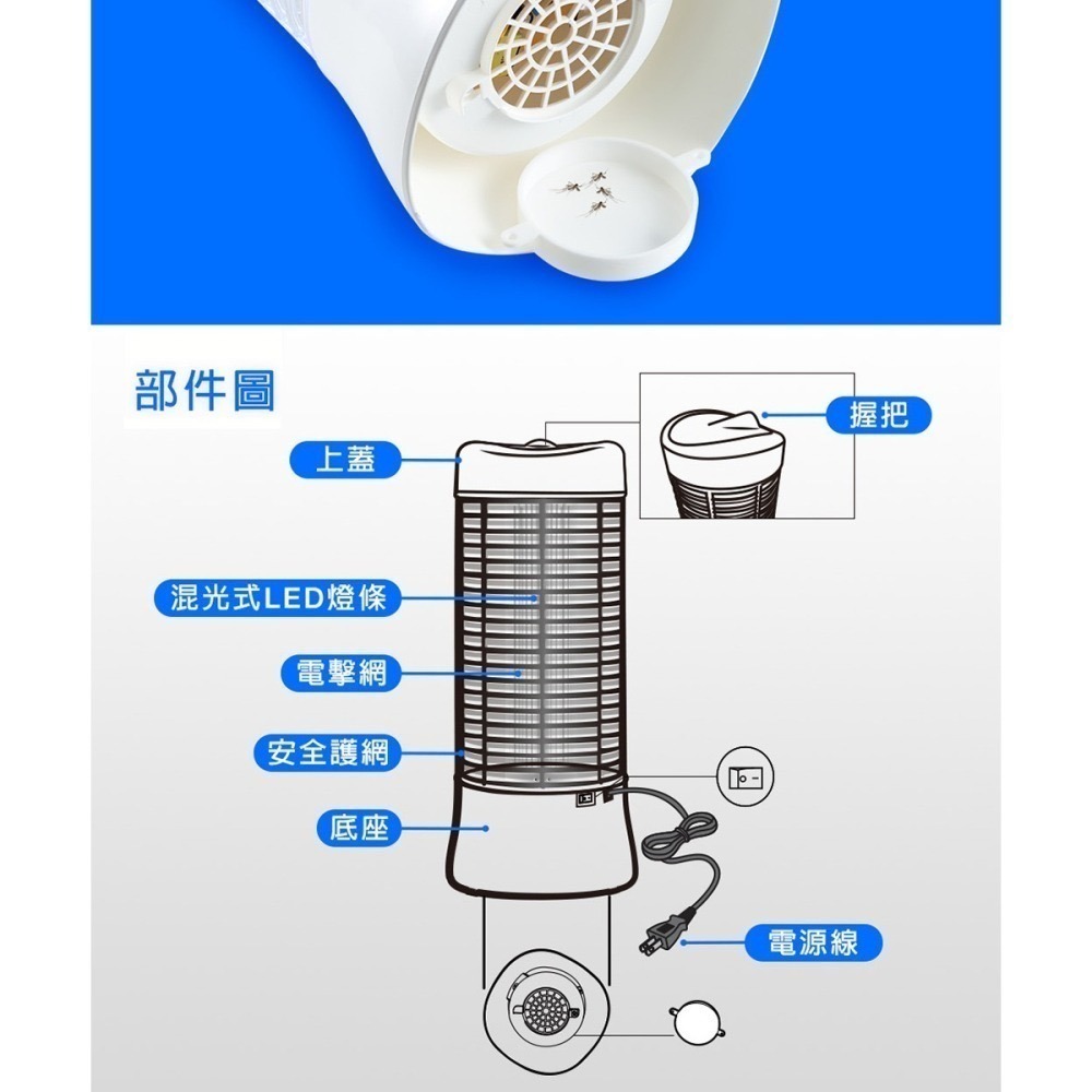 【快速出貨】ADATA 威剛 LED 電擊式 捕蚊燈 MK5-BUC-細節圖6