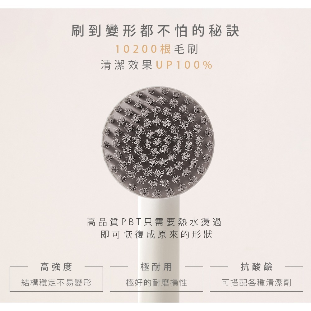 【快速出貨】ARTISAN 奧提森 第二代 USB 電動 清潔刷 暖月灰 CB200W-細節圖9