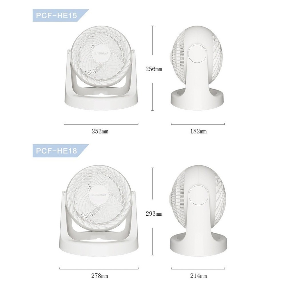 【快速出貨】IRIS 空氣 循環扇 HE15 電風扇 桌扇 低噪音對流扇 電扇-細節圖4