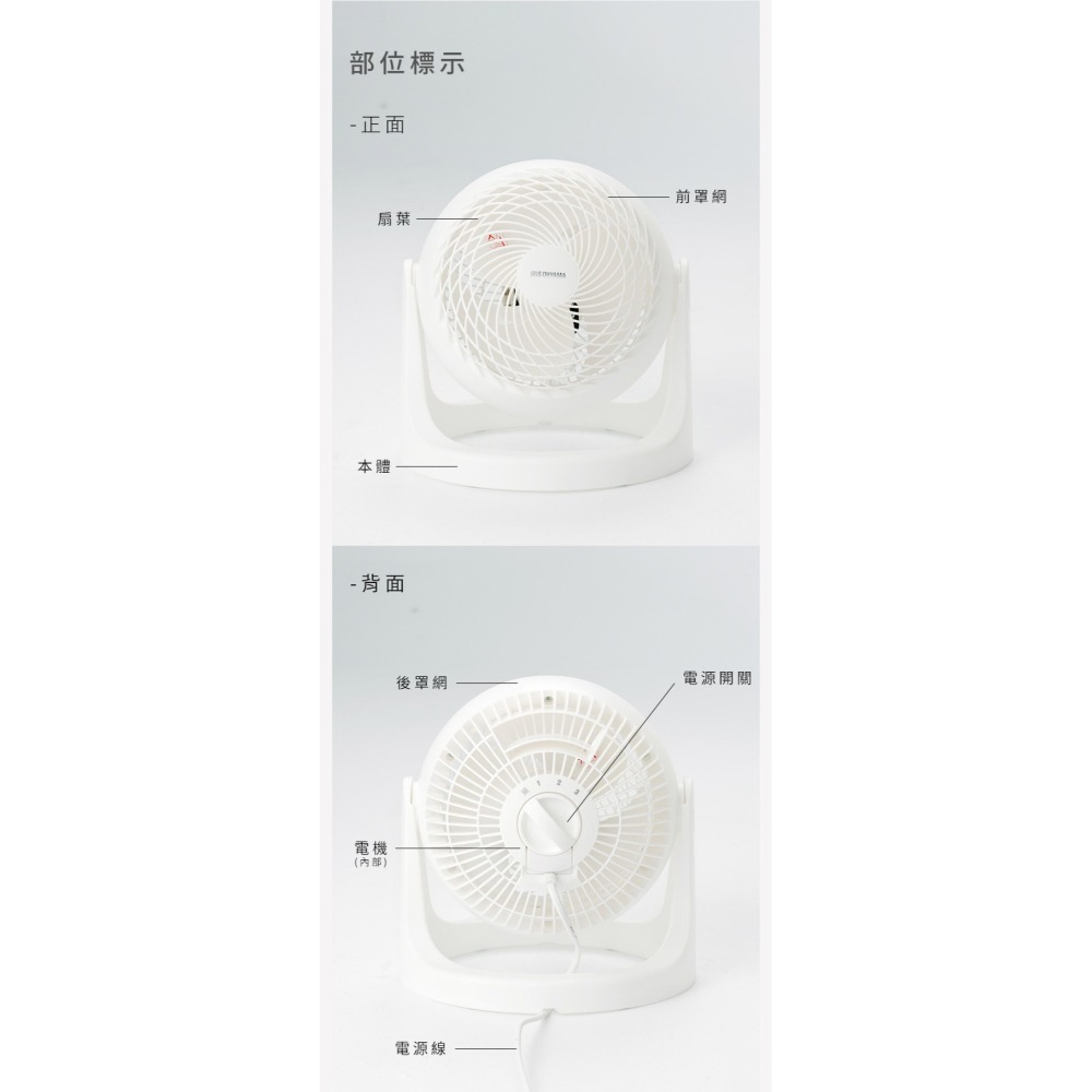 【快速出貨】HE18 IRIS OHYAMA 空氣 循環扇 電風扇 桌扇 PCF-HE18 低噪音 對流扇-細節圖8