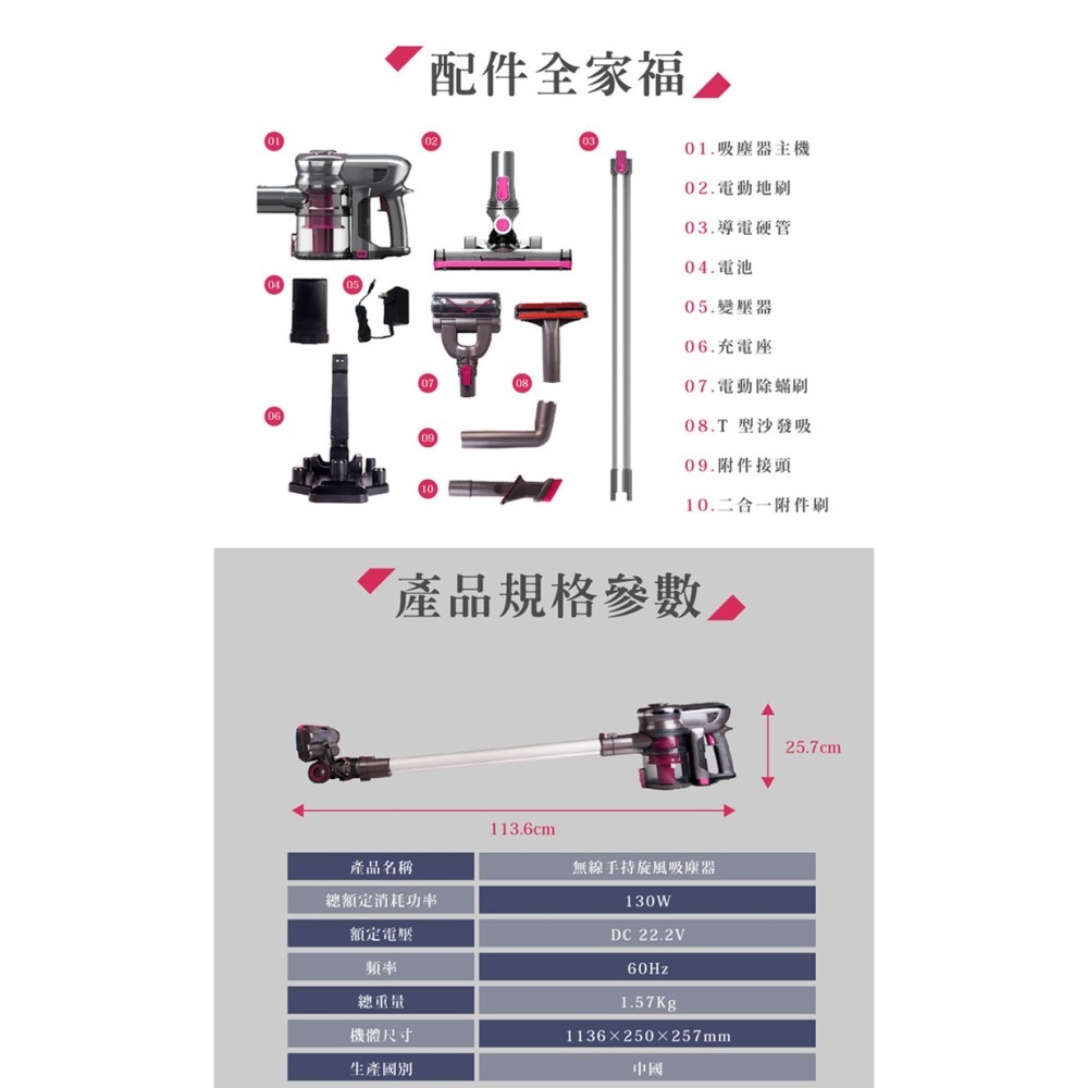 【HERAN 禾聯】 無線 手持 旋風 吸塵器 HVC-23E1-細節圖9