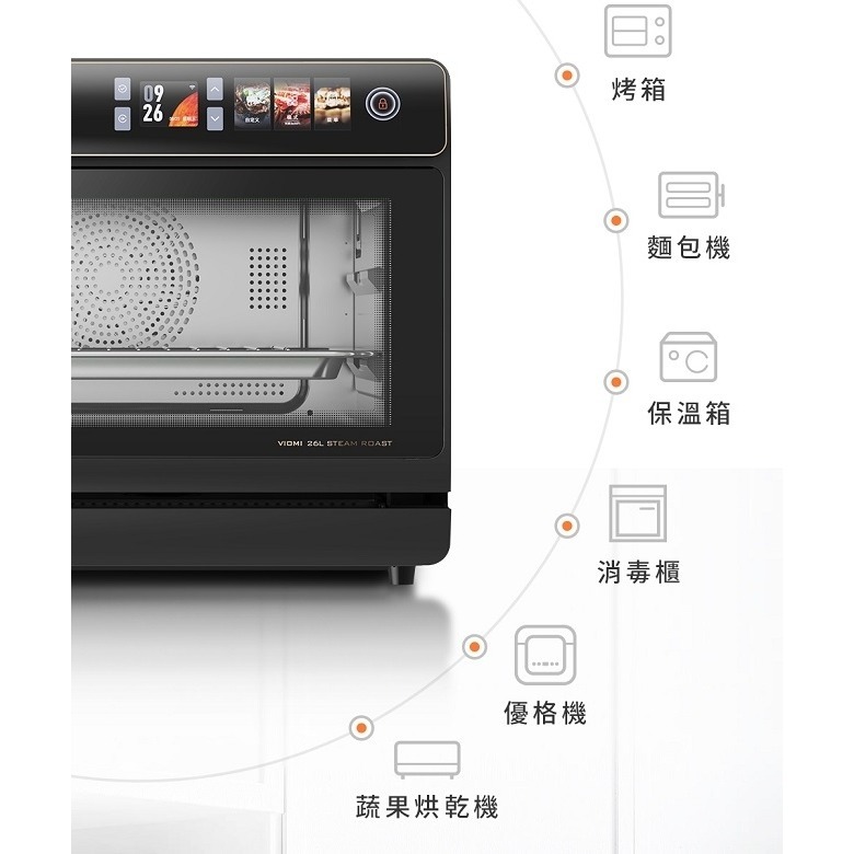 【現貨免運】VIOMI 雲米 AI 蒸氣 烘烤爐 VSO2602 氣炸鍋 烤箱-細節圖8
