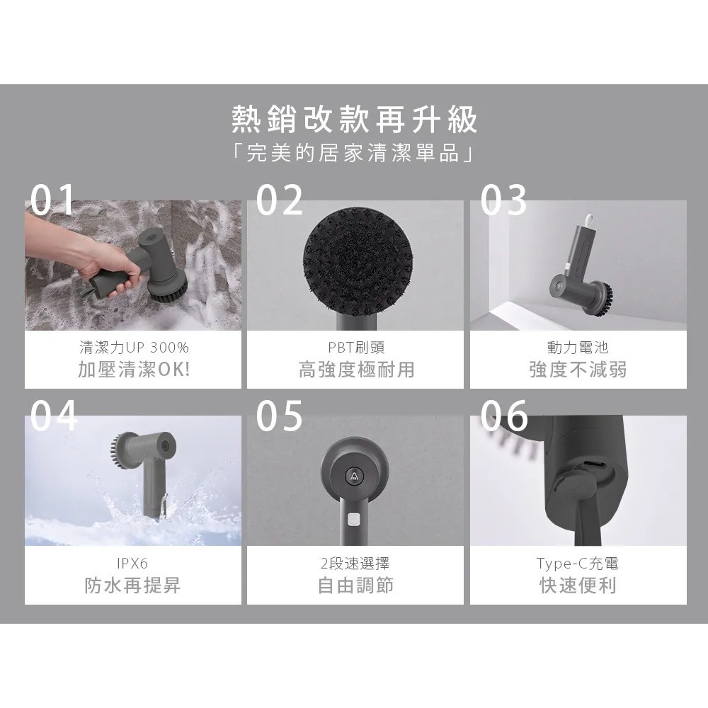 【第二代清潔刷】ARTISAN 奧提森 USB 電動 清潔刷 電動清潔刷 大掃除 CB200G-細節圖9