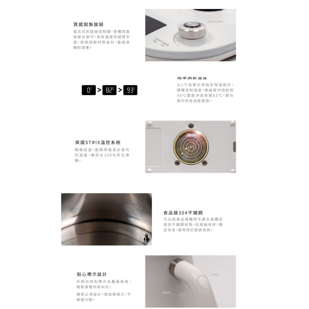 【快速出貨 附發票保固】ONE amadana STKE-0204 雙層隔熱快煮壺 熱水壺 電茶壺 快煮壺-細節圖6