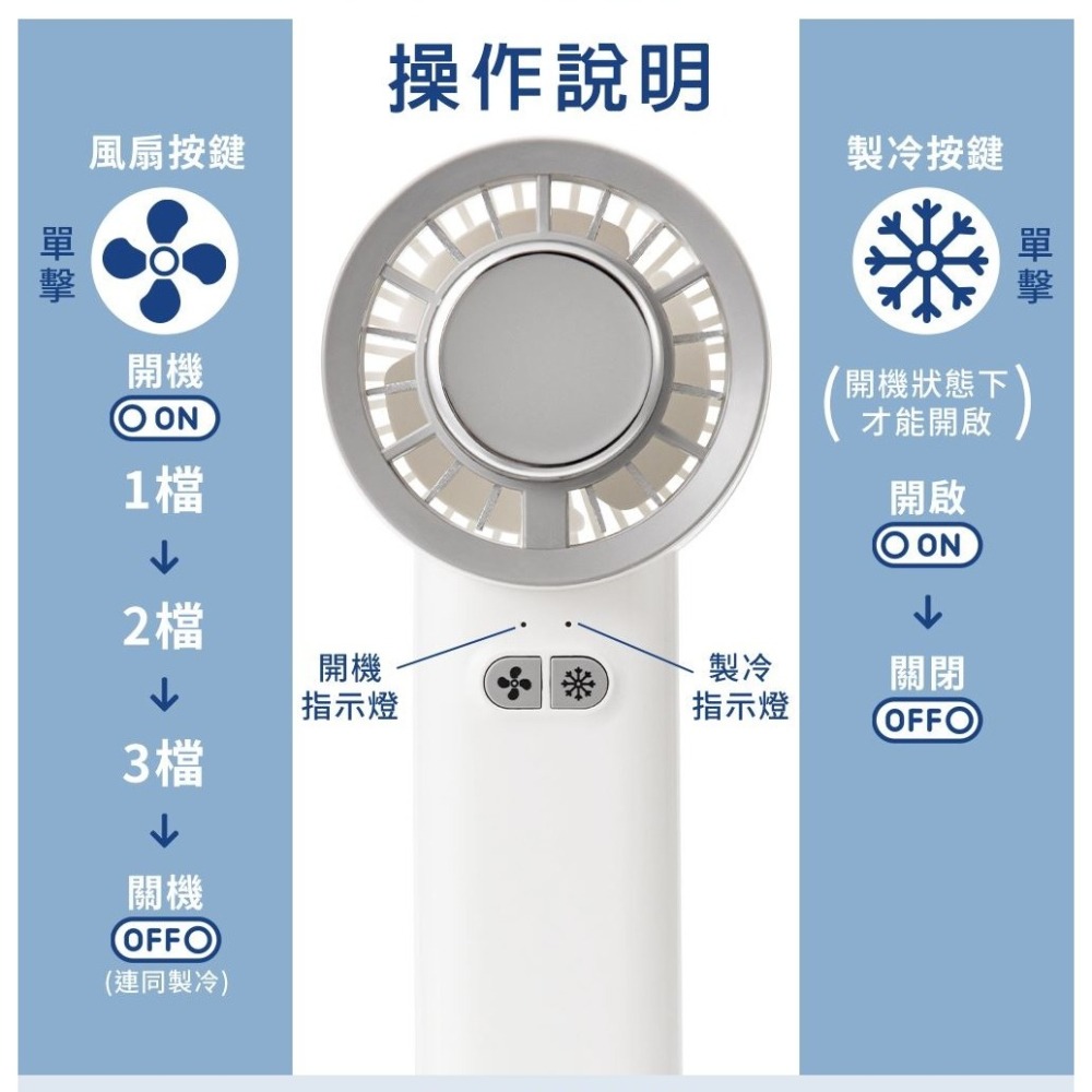 【晶工 Jinkon 】冰敷製冷風扇 JK-1136 手持風扇 USB風扇 冰敷風扇-細節圖8