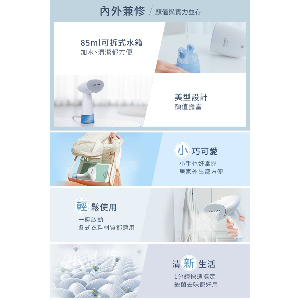 【Philips 飛利浦】手持蒸氣迷你輕巧掛燙機 STH1000/10-細節圖5