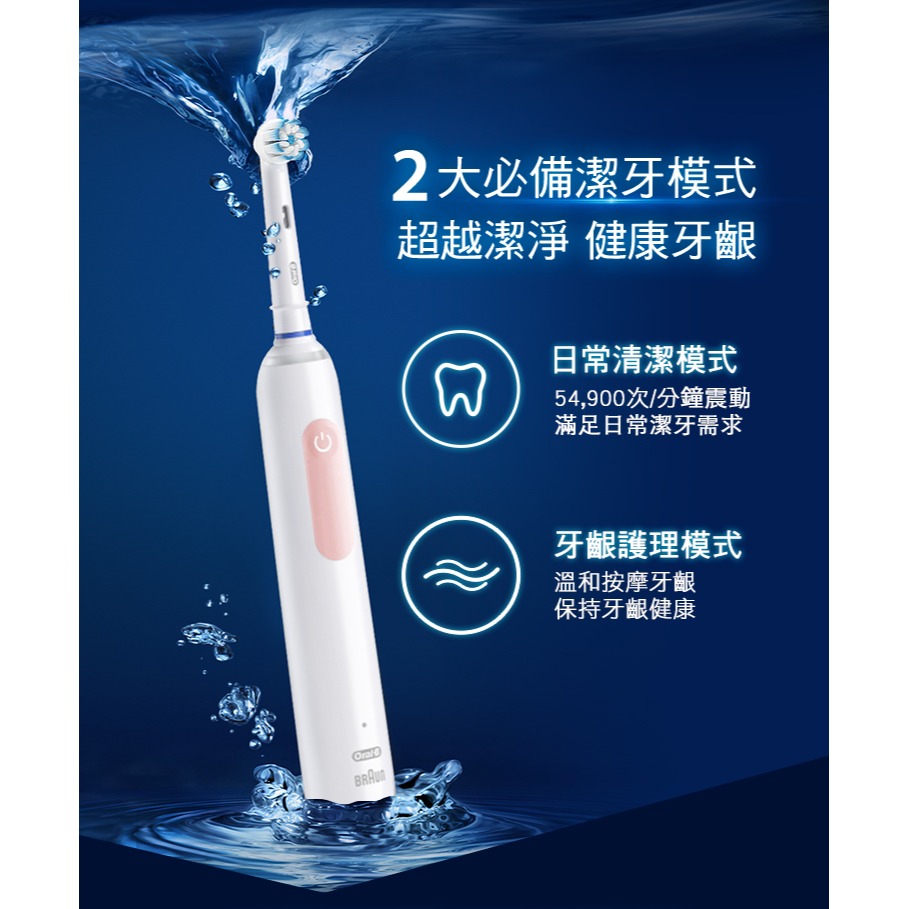 【Oral-B 歐樂B】3D 電動牙刷 PRO3 音波牙刷-細節圖5