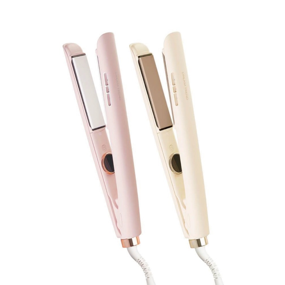 【DREAM TREND 凱夢 免運 贈鼻毛刀】 雙向負離子水光離子夾 DT-901 國際電壓 粉色/米黃色-細節圖2