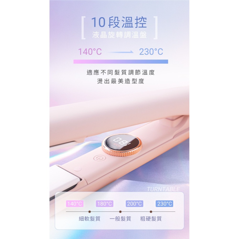 【DREAM TREND 凱夢 免運 贈鼻毛刀】 雙向負離子水光離子夾 DT-901 國際電壓 粉色/米黃色-細節圖8