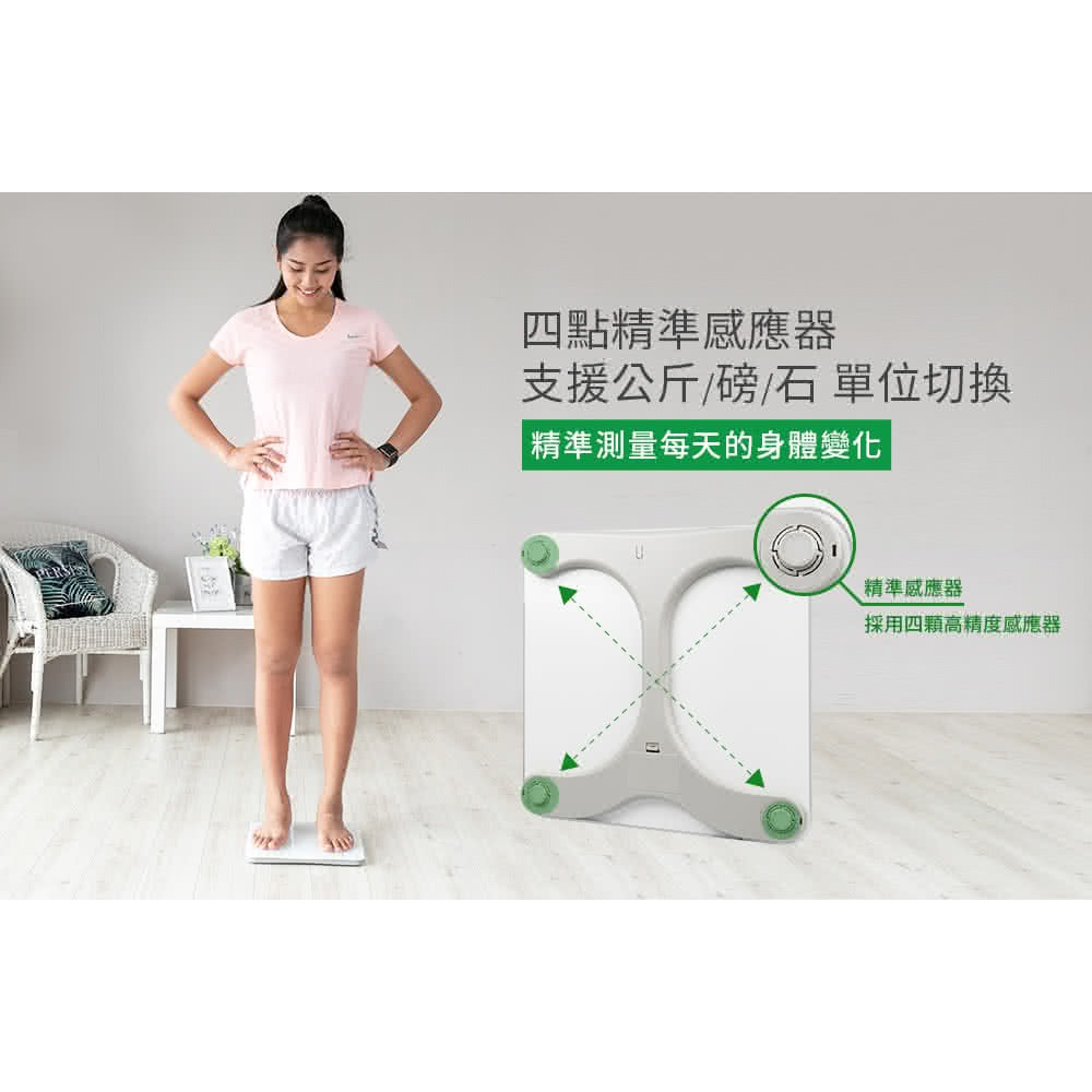 【德國 medisana】純白 幾何 體重計 PS437 體重機-細節圖5