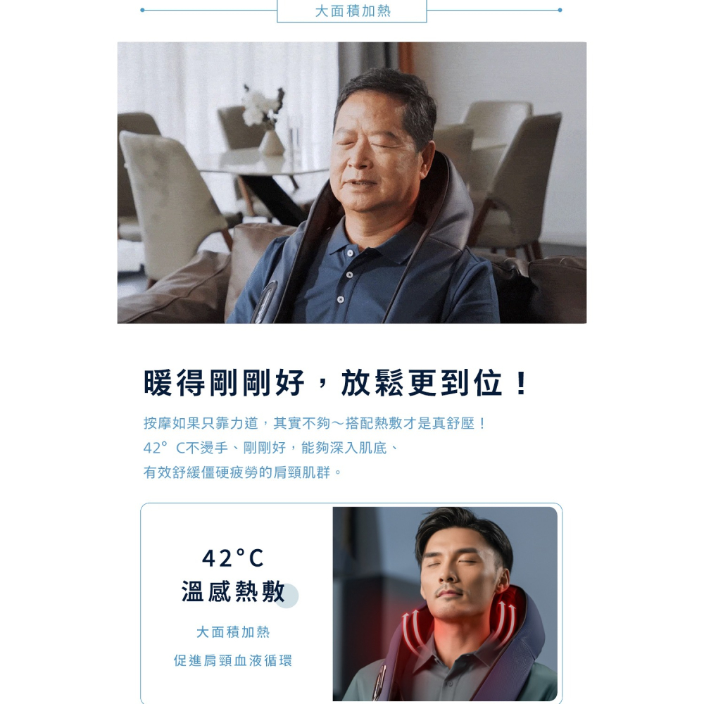 【Philips 飛利浦】按摩披肩 好筋力 肩頸按摩器 PPM3521DB/90-細節圖7