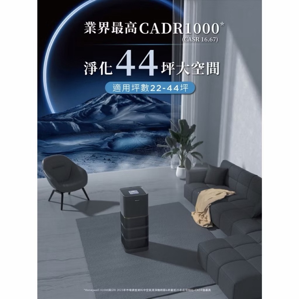 【原廠公司貨馬達保固五年】美國 Honeywell X1000 航太級 超淨化 空氣 清淨機-細節圖7