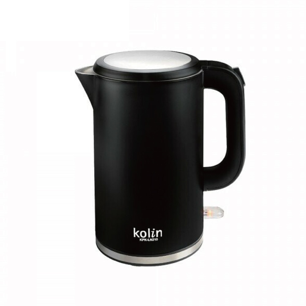 【Kolin 歌林】1.7公升316不鏽鋼雙層防燙快煮壺 尊爵黑 KPK-LN210-細節圖2