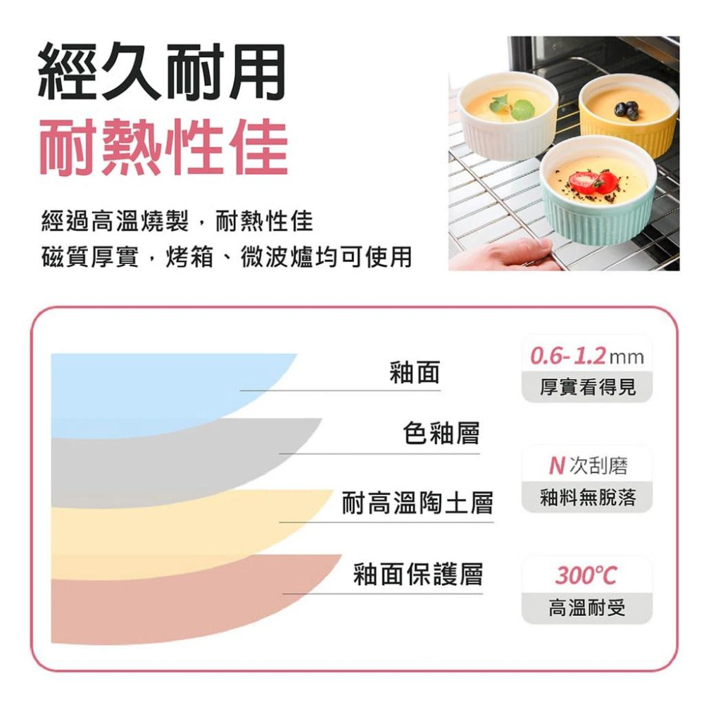 【台灣現貨】【賀野市集】烤布蕾 布丁杯 烤布丁杯 舒芙蕾碗 甜點杯 甜點 烤盅 陶杯 陶碗 9cm 多種顏色 馬卡龍色-細節圖4