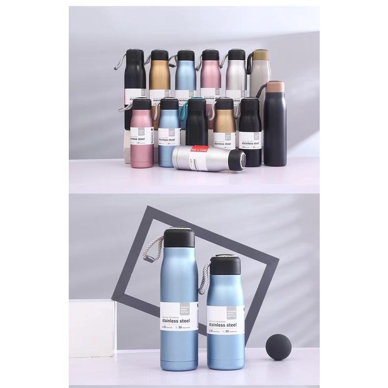 【台灣現貨】【賀野市集】提繩式 騎士保溫瓶 保冰瓶 保溫保冰 304不鏽鋼 酷冰杯 鋼杯 真空保溫瓶 外出旅遊 單車運動-細節圖9