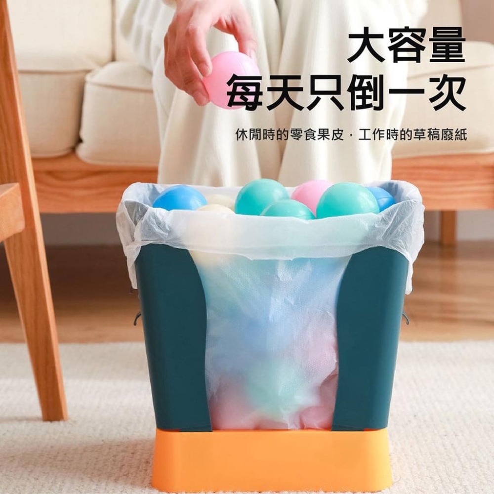 【台灣現貨】【賀野市集】可調式垃圾桶 開合式垃圾桶 可折疊垃圾桶 創意垃圾桶 拓展垃圾桶 大小可調整 窄型 省空間 撞色-細節圖6