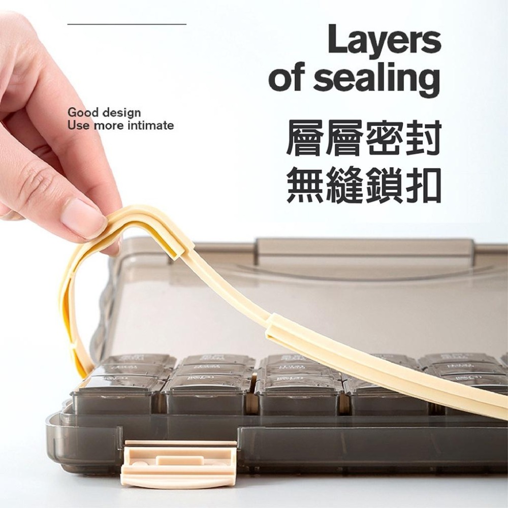 【台灣現貨】【賀野市集】7日藥盒 密封藥盒 防潮藥盒 隨身藥盒 旅行藥盒 藥物分裝盒 3格/4格 可選 分隔藥盒 分格-細節圖3