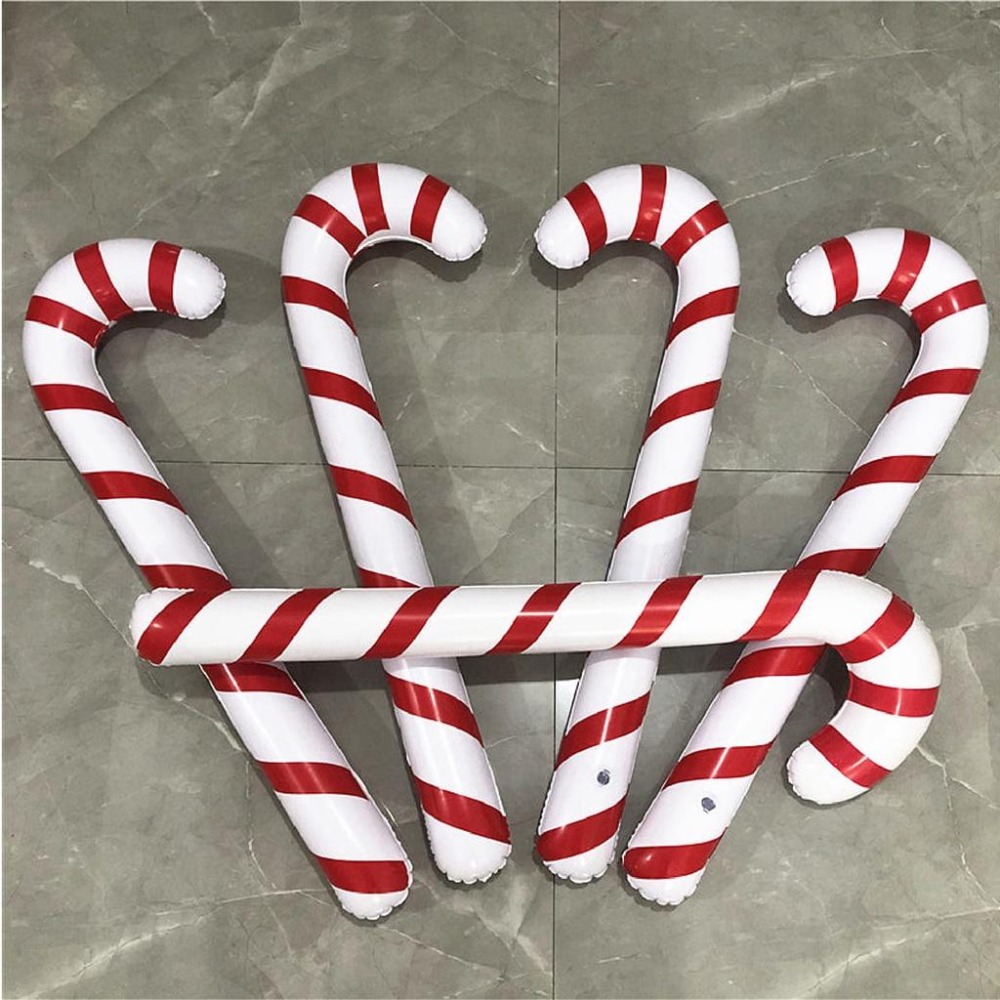 【台灣現貨】【賀野市集】聖誕裝飾用拐杖 充氣版 90cm 超大拐杖 PVC 拐杖糖果造型 道具 汽球 聖誕派對 裝飾-細節圖5