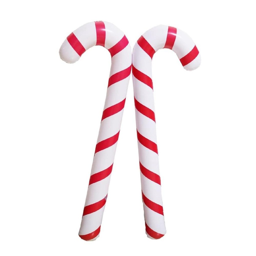 【台灣現貨】【賀野市集】聖誕裝飾用拐杖 充氣版 90cm 超大拐杖 PVC 拐杖糖果造型 道具 汽球 聖誕派對 裝飾-細節圖8