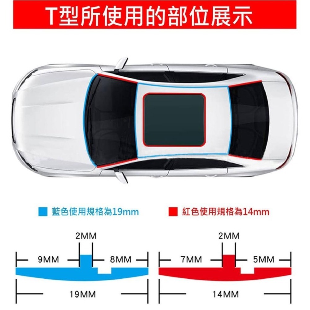 【台灣現貨】【賀野市集】擋風玻璃防水密封條(T型)(5m) 前後擋風玻璃 車頂 天窗  隔音 防塵 隔音條 防水膠條通用-細節圖5
