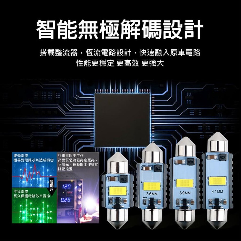 【台灣現貨】【賀野市集】3570 雙尖LED 極致爆亮解碼 室內燈 閱讀燈 行李箱燈 車門燈 航空鋁合金散熱 多長度可選-細節圖6