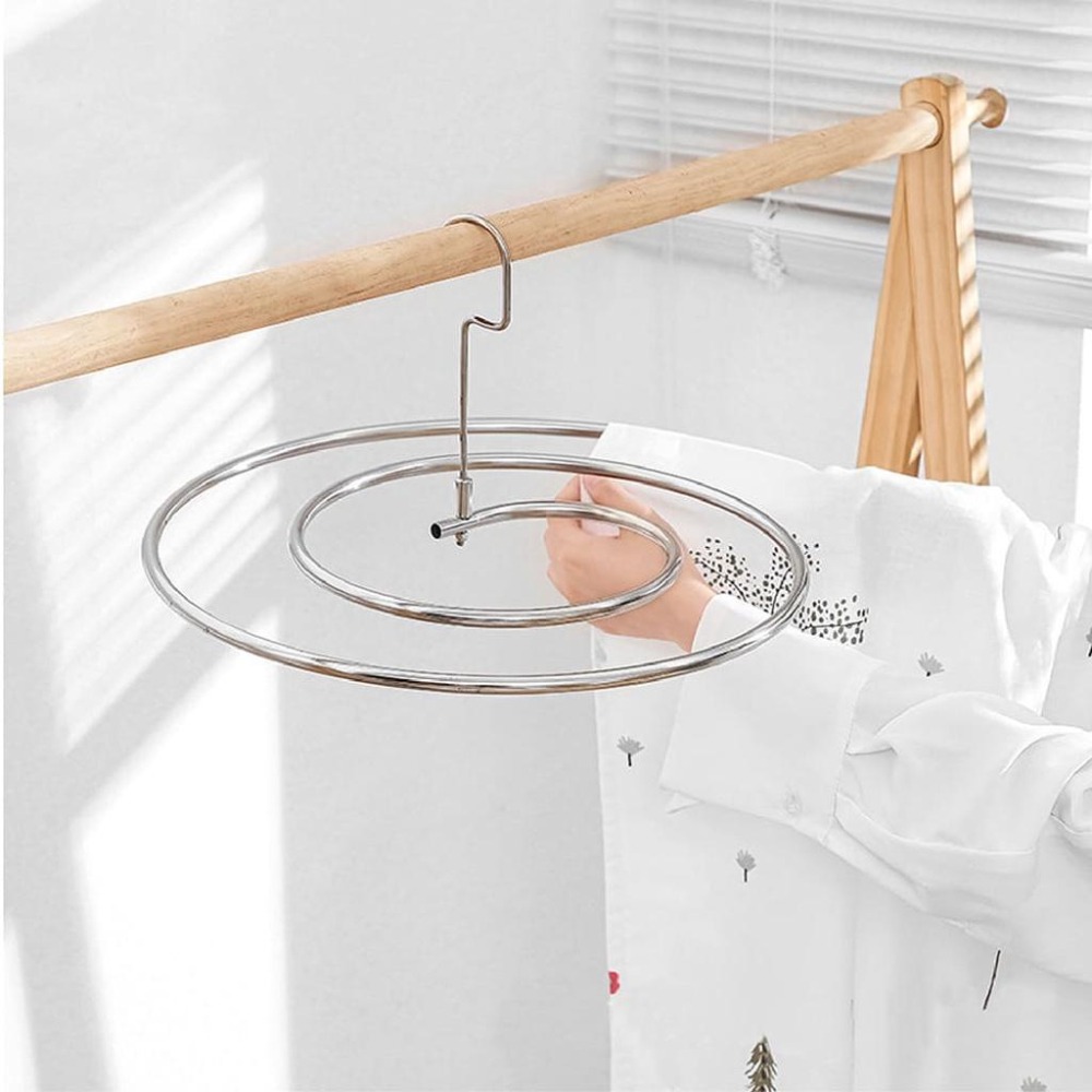 【台灣現貨】【賀野市集】螺旋衣架 螺旋式曬被架 曬被神器 蚊香曬被架 旋轉衣架 被子 棉被 晾衣 快速晾乾 節省空間-細節圖8