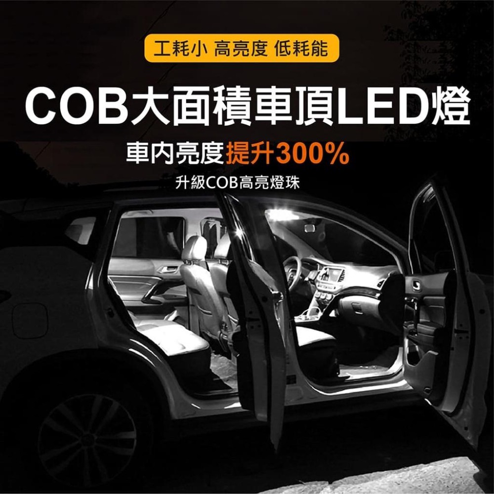 【台灣現貨】【賀野市集】COB 大面積LED 超薄LED 極致爆亮 白光 室內燈 行李箱燈 車門燈 三接頭可選 容易安裝-細節圖2