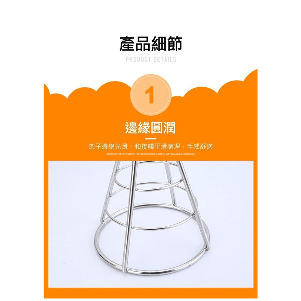 【台灣現貨】【賀野市集】美式雞塊架 薯條架 錐形不鏽鋼架 簡餐 咖啡 早午餐 餐廳 美式餐廳 營業用 皆適用 美觀 簡約-細節圖4