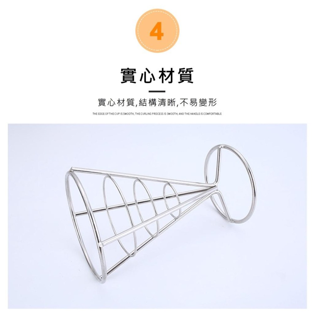 【台灣現貨】【賀野市集】美式雞塊架 薯條架 錐形不鏽鋼架 簡餐 咖啡 早午餐 餐廳 美式餐廳 營業用 皆適用 美觀 簡約-細節圖7