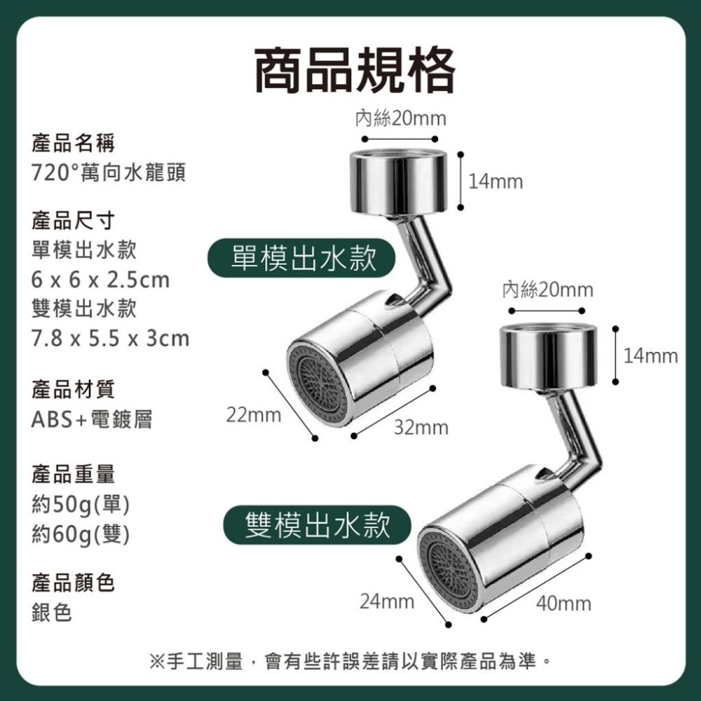 【台灣現貨】【賀野市集】720°萬向水龍頭延伸器 萬向旋轉 無死角 洗漱水龍頭 水龍頭 起泡器  萬向水龍頭-細節圖9
