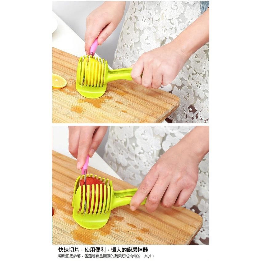 【台灣現貨】【賀野市集】多功能切片器 檸檬 水果 馬鈴薯 柳丁 橘子 可做糕點夾 食物夾 夾子 夾具 多用途 廚房 料理-細節圖4