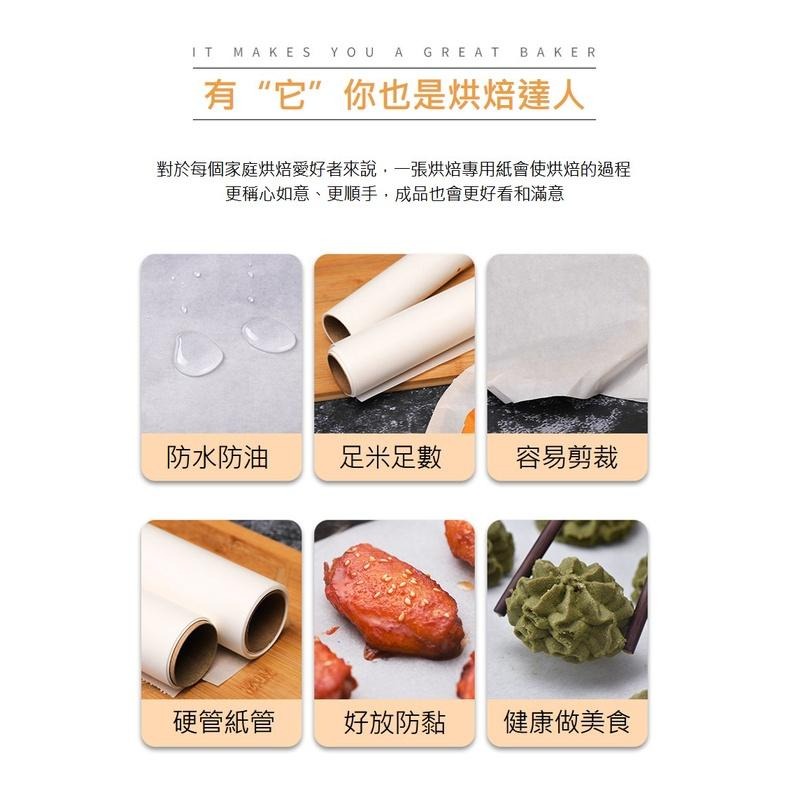 【台灣現貨】【賀野市集】烘焙用紙 吸油紙 矽油紙 蛋糕紙 烤盤 調理 燒烤 烘焙 烤箱 食品 餅乾 料理 廚房 耐高溫-細節圖2