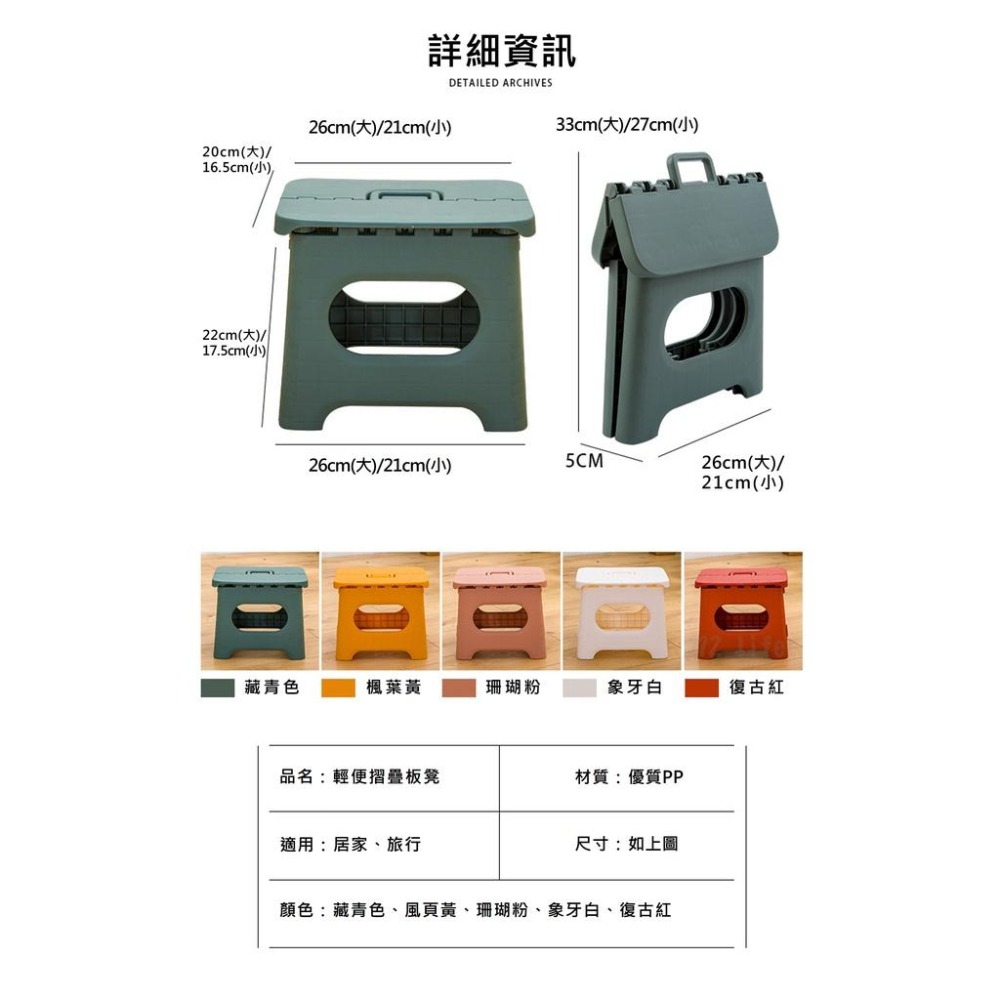 【台灣現貨】【賀野市集】日式摺疊凳 折疊椅 折凳 矮凳 短凳 手提 迷你 輕便 攜帶 戶外 露營 浴室 換鞋 釣魚 墊腳-細節圖9