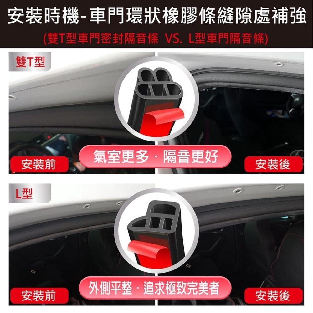 【台灣現貨】【賀野市集】全新設計 汽車車門加強型隔音條 防塵條 L型 (5m)-細節圖8