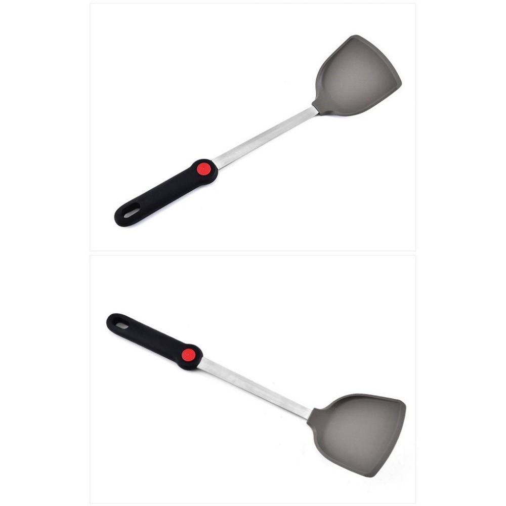 【台灣現貨】【賀野市集】不鏽鋼紅點矽膠鍋鏟 耐高溫 不沾鍋專用 美觀大方 好握 容易清洗 煎鏟 平鏟-細節圖8