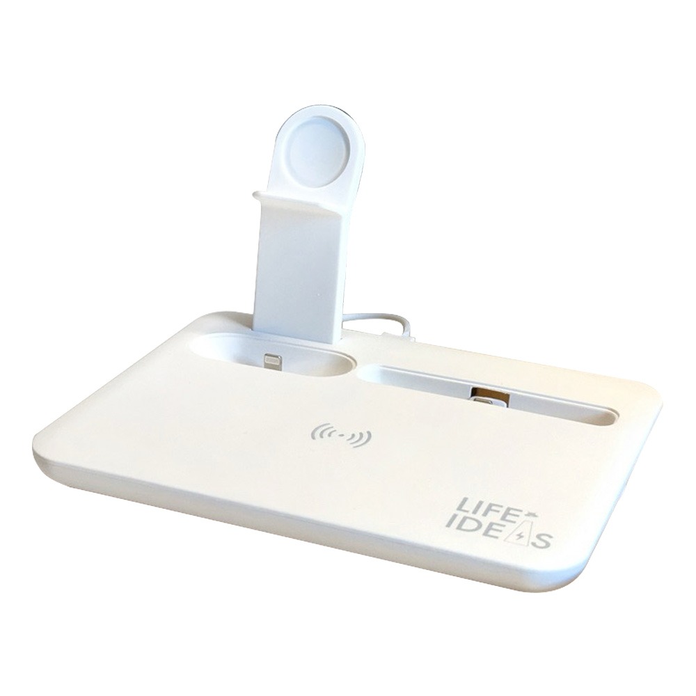 【賀野市集】 手機充電座 四合一 太空充電站 手錶 耳機 iPhone watch MagSafe 無線充電 安卓充電盤-規格圖3