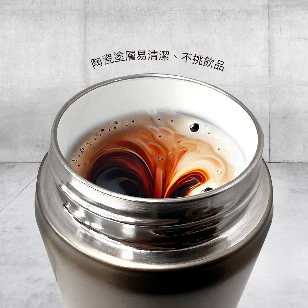 【賀野市集】不鏽鋼水瓶 316不鏽鋼 陶瓷內層 彈蓋 吸管 運動水壺 PLUS PERFECT 晶鑽316陶瓷運動彈跳杯-細節圖7