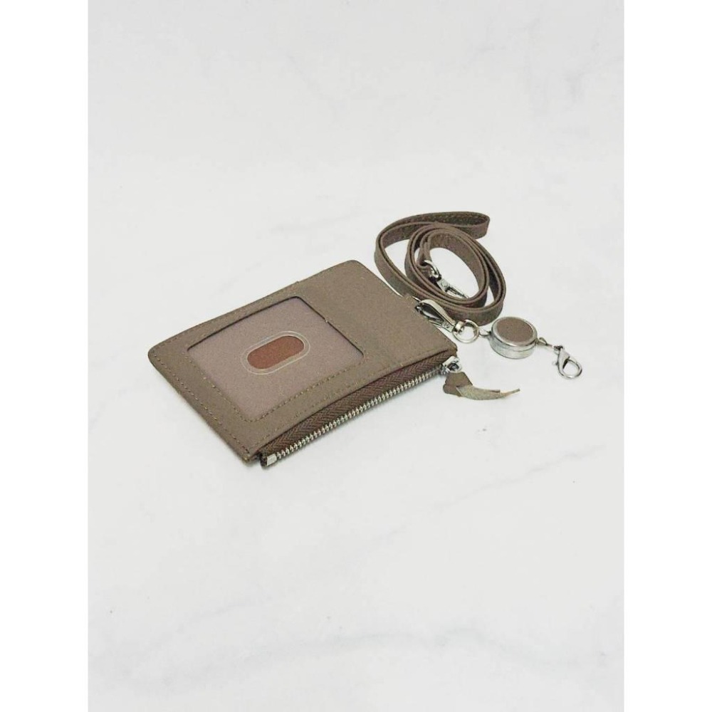 零錢卡包 卡其色 二手 短暫使用一個月只有五金有明顯使用痕跡-細節圖2