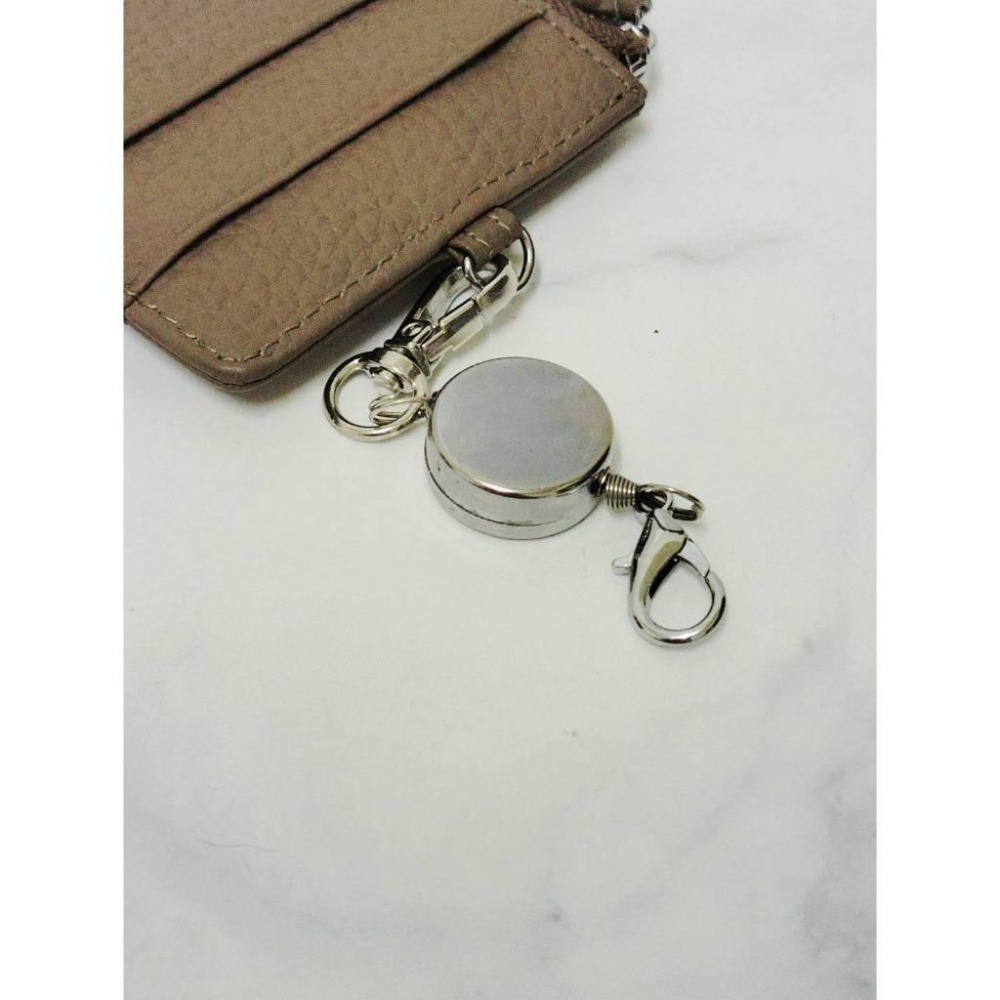 零錢卡包 卡其色 二手 短暫使用一個月只有五金有明顯使用痕跡-細節圖3