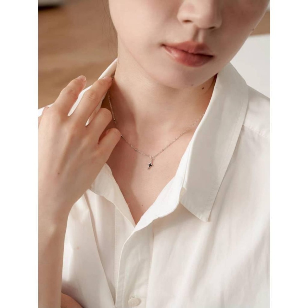 天使符號 純銀項鍊 全新-細節圖2