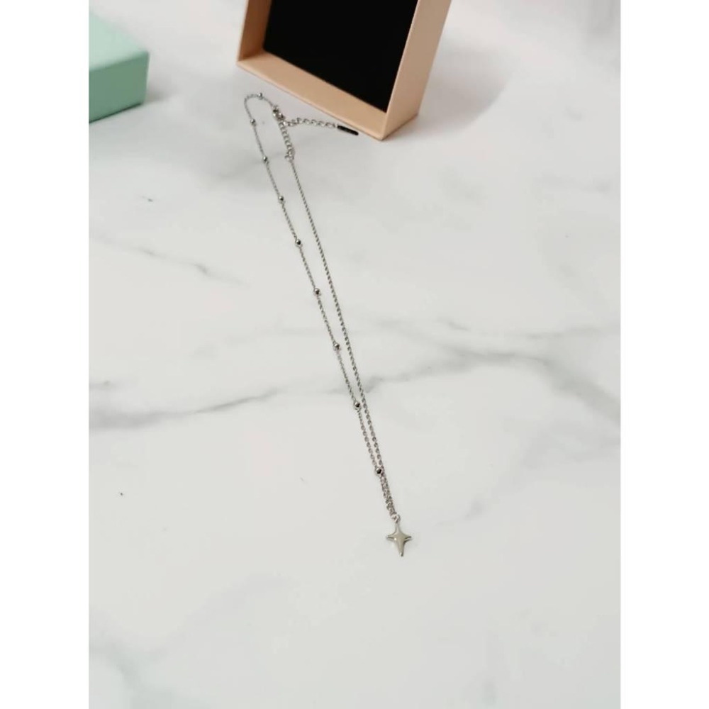 天使符號 純銀項鍊 全新-細節圖5