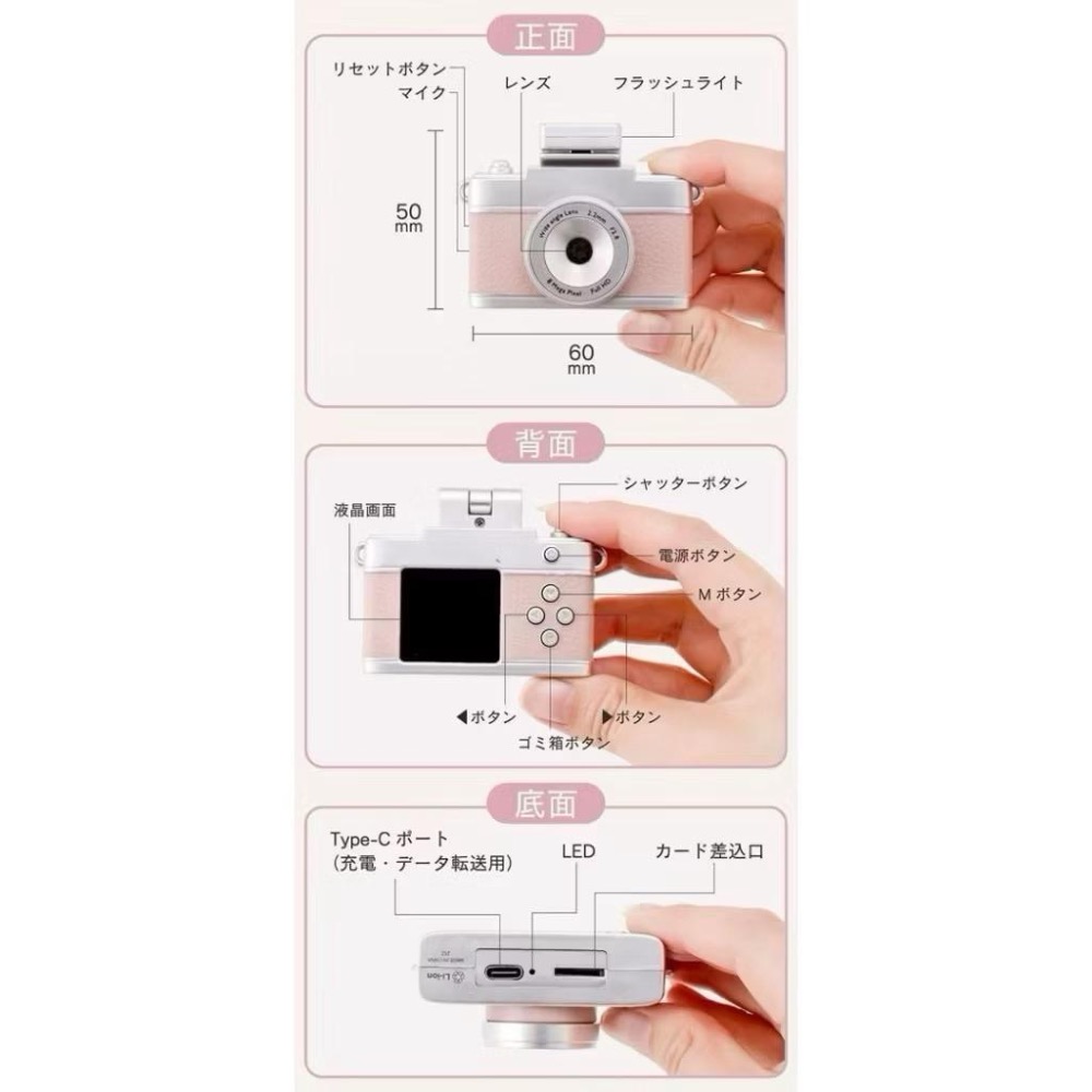 日本3COINS 迷你相機-細節圖2