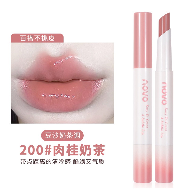 愛魅莉 NOVO 魅色透潤水光口紅 水嘟嘟 不掉色不沾杯 口紅 唇膏 唇釉 唇泥  平價 新手 顯白 霧面啞光 防水-規格圖9