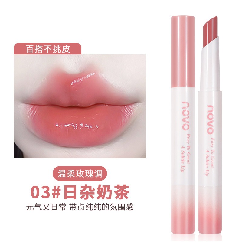 愛魅莉 NOVO 魅色透潤水光口紅 水嘟嘟 不掉色不沾杯 口紅 唇膏 唇釉 唇泥  平價 新手 顯白 霧面啞光 防水-規格圖9
