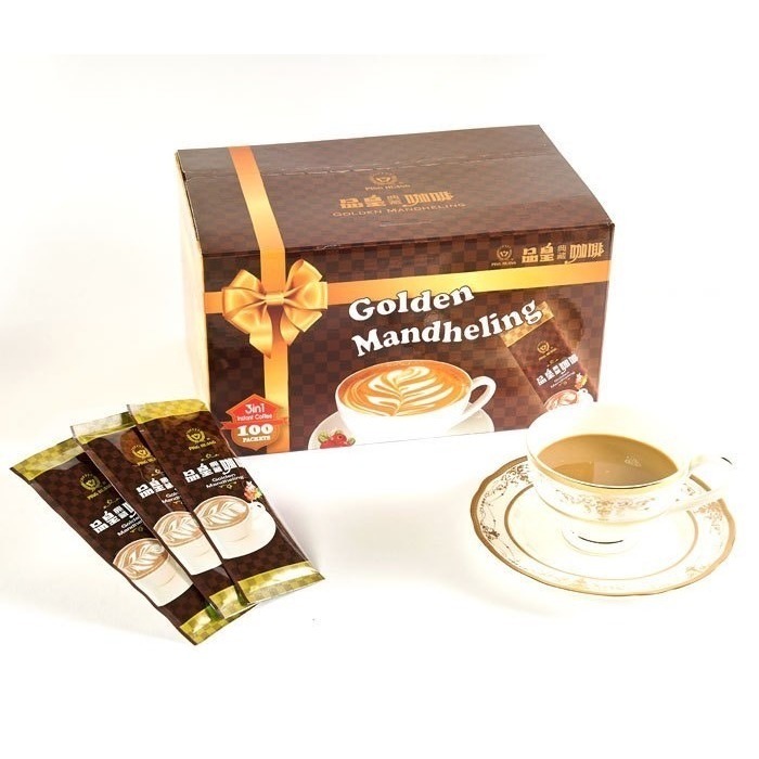 典藏黃金曼特寧咖啡3合1（咖啡色）:100入1盒