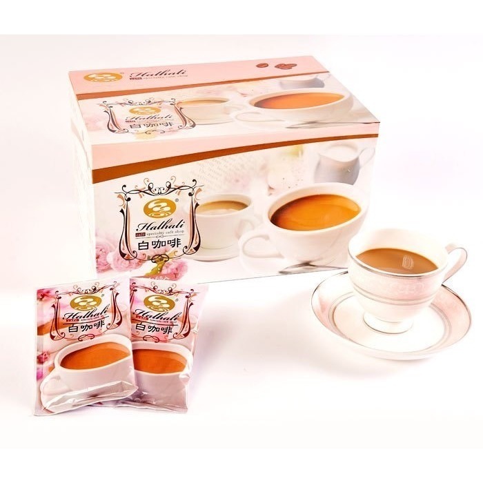 哈拉里白咖啡3合1 （粉紅色）:68入1盒