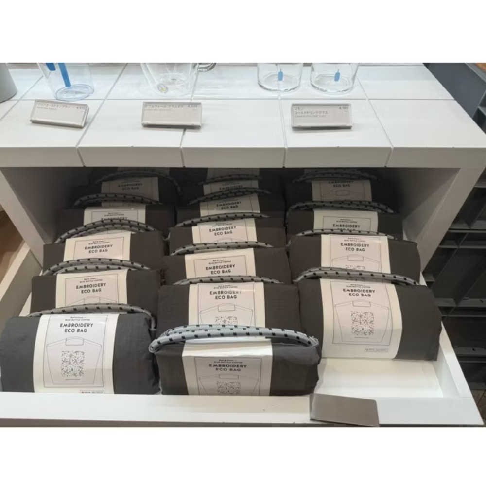 🔥現貨免運Blue bottle coffee藍瓶刺繡購物袋環保袋Ball&Chain聯名及Ball&Chain品牌包-細節圖2