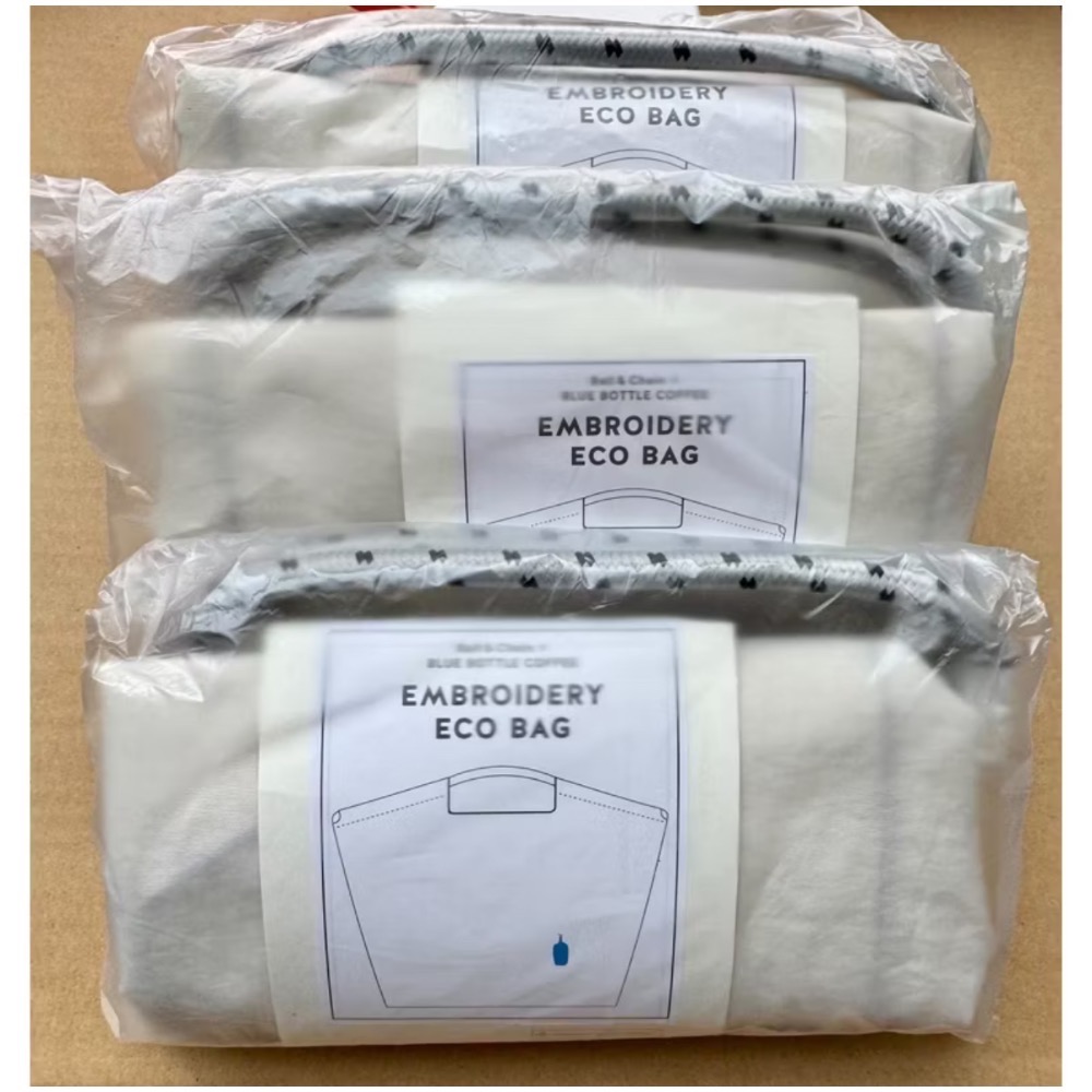 🔥現貨免運Blue bottle coffee藍瓶刺繡購物袋環保袋Ball&Chain聯名及Ball&Chain品牌包-細節圖6