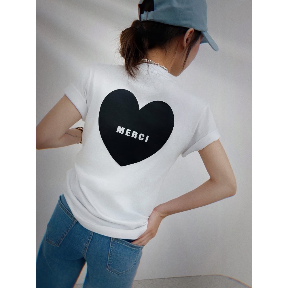 獨家Logo刺繡膠原蛋白棉感Tee-細節圖5