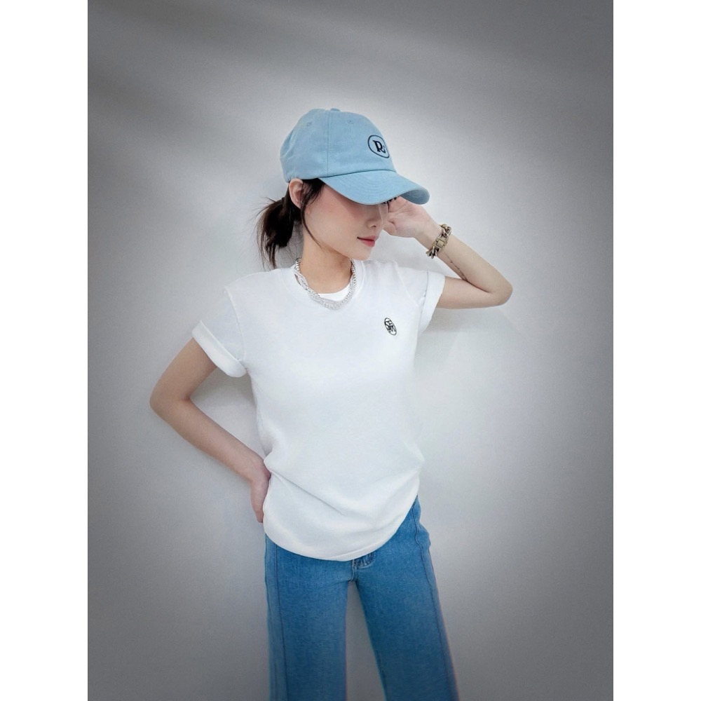 獨家Logo刺繡膠原蛋白棉感Tee-規格圖9